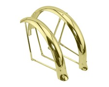 LOWRIDER Bicycle 20" Gold Adjustable Fender Set Pair Steel 60mm Flared Fender.