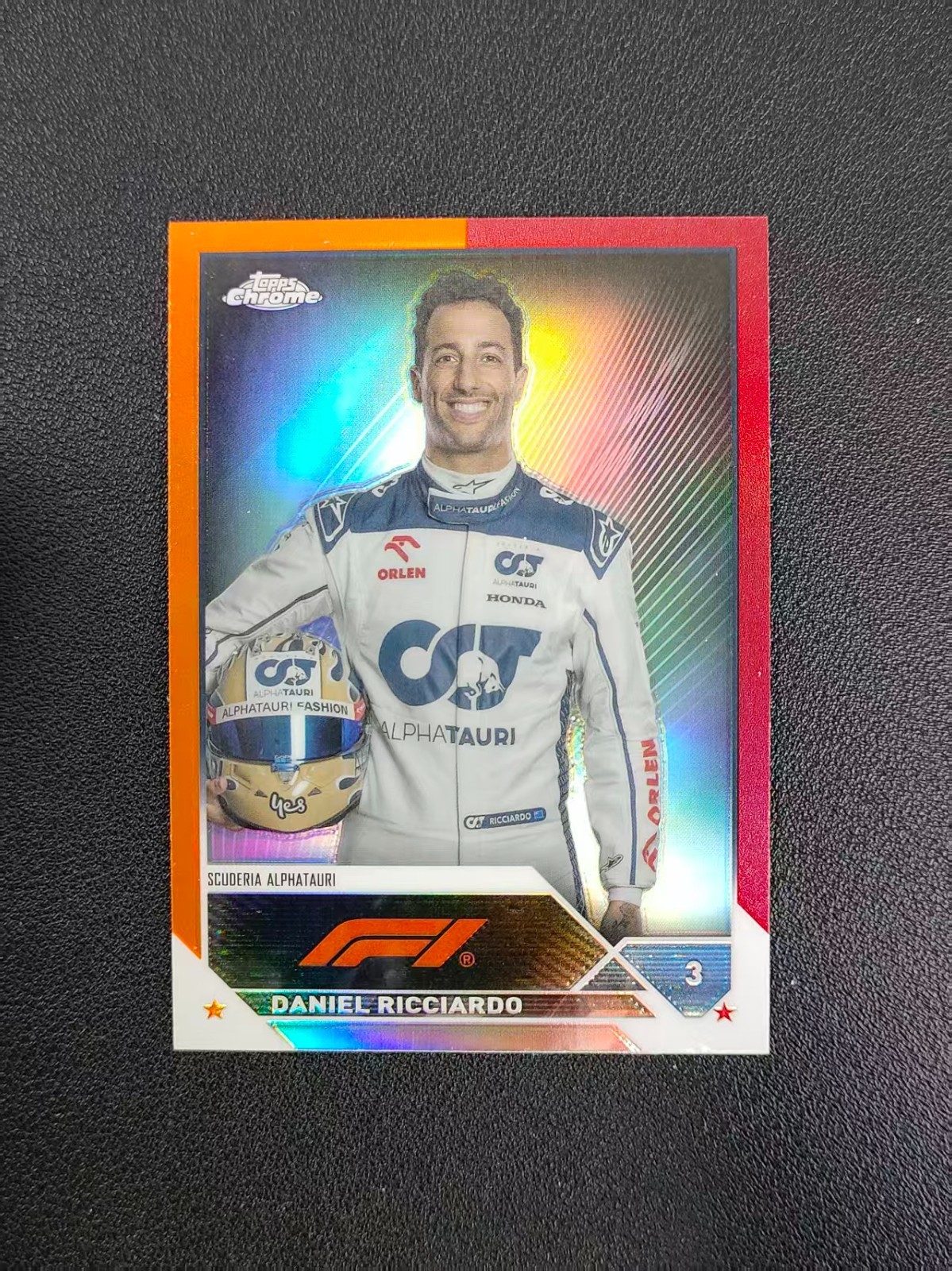 2023 Topps Chrome Formula 1 Daniel Ricciardo Orange and Red Refractor #69 CXY 1
