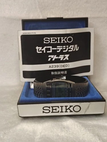 Vintage Seiko World Time A239 Watch With Box Booklet An Tag