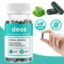 DEOS Internal Deodorant Supplement   Full Body Deodorizer - 30 Capsules 