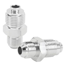 ´2Pcs 6AN Power Steering Fitting Metal Alloy Steering Bump Tube Adapter GEV