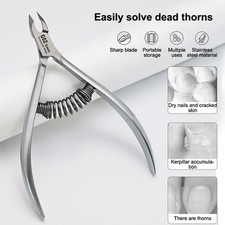 Tagliacuticole Punta Nail Art Professionale Tagliabordi Manicure Pedicure Strumenti