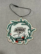 2024 Los Angeles Kings Darcy Kuemper Signed Holiday Ornament Christmas 4x4 Metal