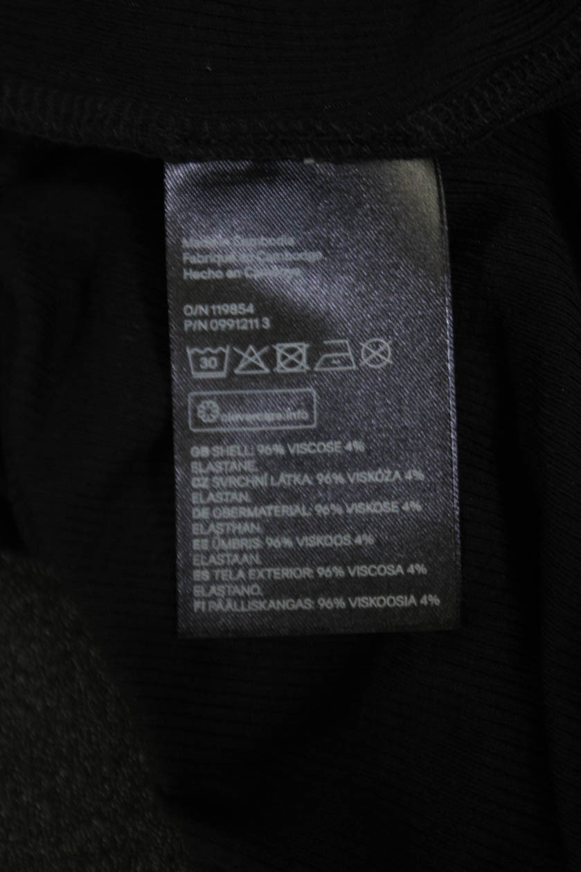 H&M Womens Ribbed Spaghetti Strap V-Neck Ribbed Maxi Dress Black Size S thumbnail 4