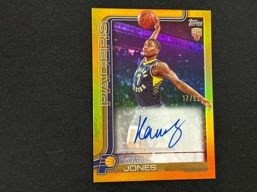 Kam Jones 2025-26 Topps GOLD Auto Autograph RC Rookie Pacers 17/50 E97