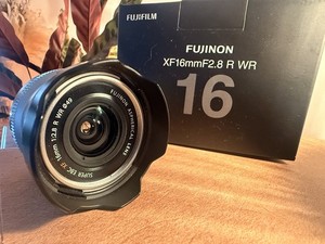 Fuji Fujinon XF 16mm f2.8 WR Wide Angle Lens, Fuji X Mount, Silver
