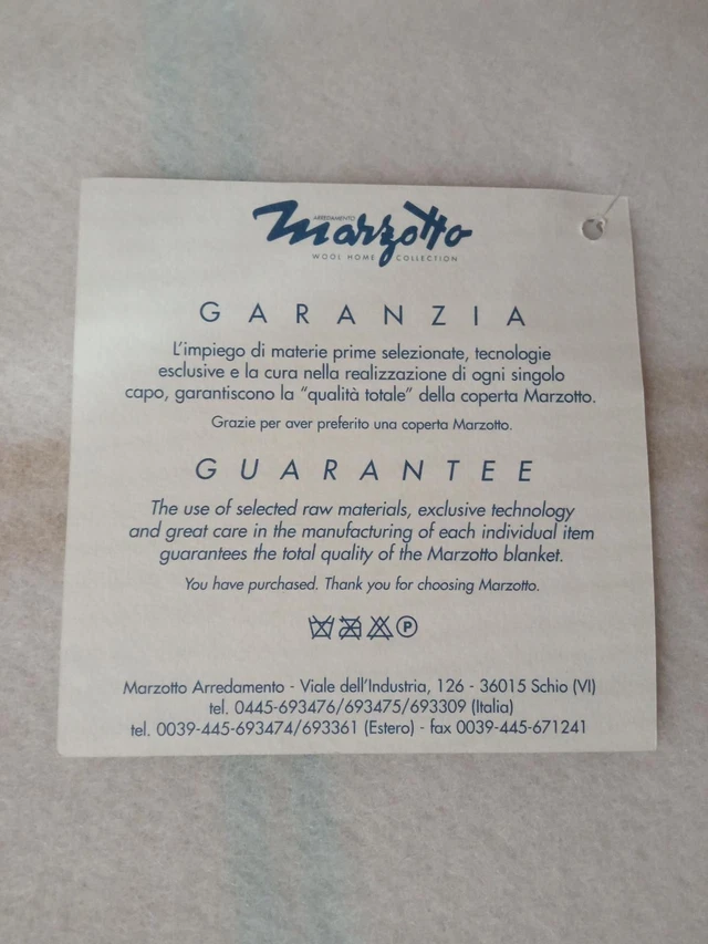 coperta in pura lana vergine marzotto matrimoniale - Immagine 3 di 3