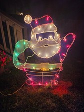 Vintage Lighted Santa Claus Outdoor Yard Decoration Markee Products 48"