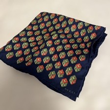 Gucci Bandana/Scarf 16.14x16.54inch "Cube" Multicolor From Japan 058539d