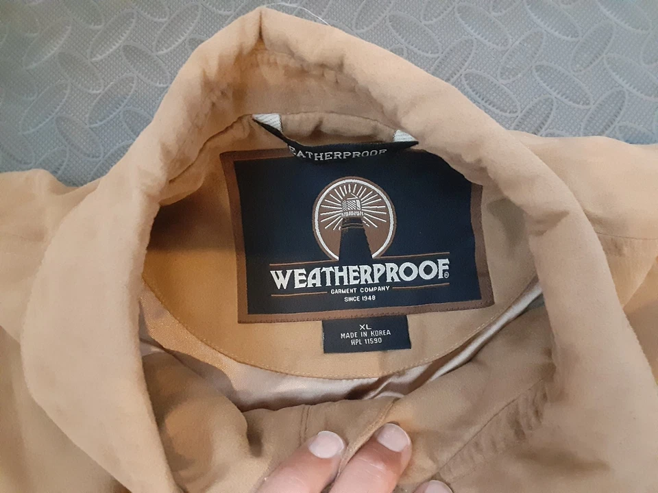 Weatherproof Jacket Mens XL Extra large Brown Micro Suede #S16 - Image 4 of 4