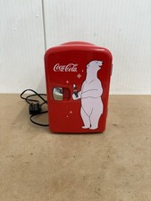 Coca Cola Branded 6 Can Mini Fridge + Power Supply Man Cave Pub Shed camper van