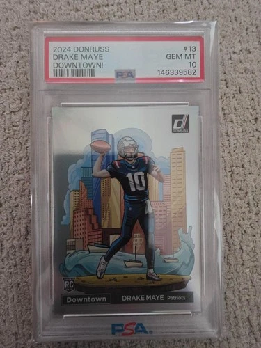 2024 PANINI DONRUSS DOWNTOWN! #13 DRAKE MAYE ROOKIE RC PSA 10