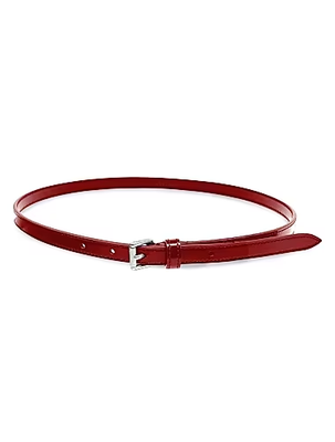 Isabel Marant Chelsea Leather Belt in Deep Red NWT Isabel Marant: Red Kirka Belt | SSENSE main image 3