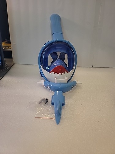 Full Face Snorkel Shark Mask Kids,180 HD View Anti Fog & Anti Leak Size XS