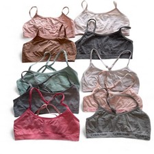 GIRLS BRAS training BRALETTES Hanes, Calvin Klein, Rene Rofe, Small 10 pc lot