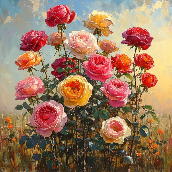 Blumen Diamond Art Erwachsene Set, DIY Wohndekoration 30X30Cm-image