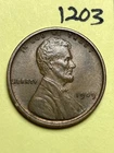 1909-VDB LINCOLN WHEAT CENT, VERY HIGH GRADE!, XF-AU #1203
