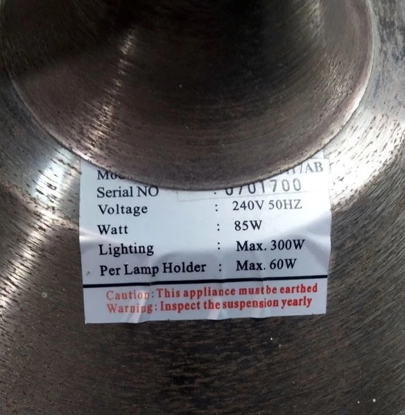 56" Alpha Ceiling Fan Scrap For Parts - Image 3 of 4