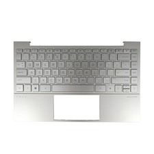 New For HP ENVY 13-BA Series Palmrest Keyboard w/Backlit Upper Case Silver 13in