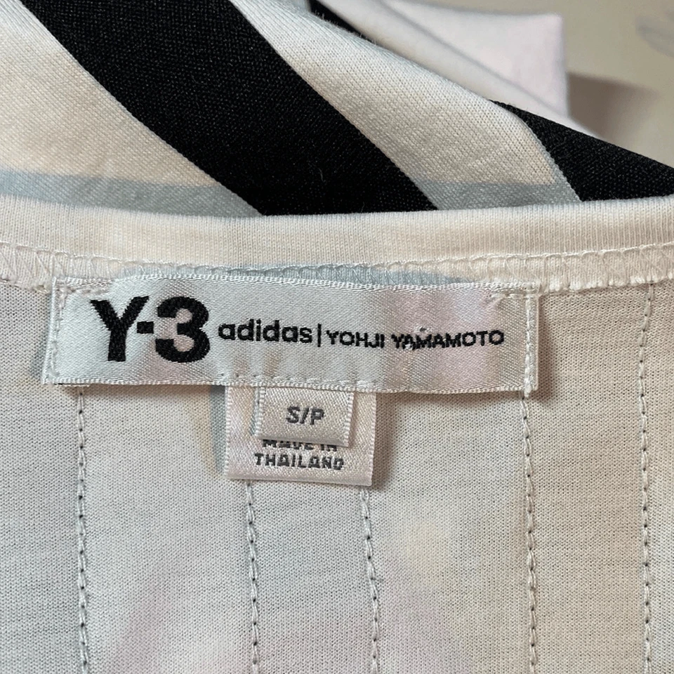 Y-3 Size S White Drawstring Womens Midi Dress Adidas Yohji Yamamoto - Image 4 of 4