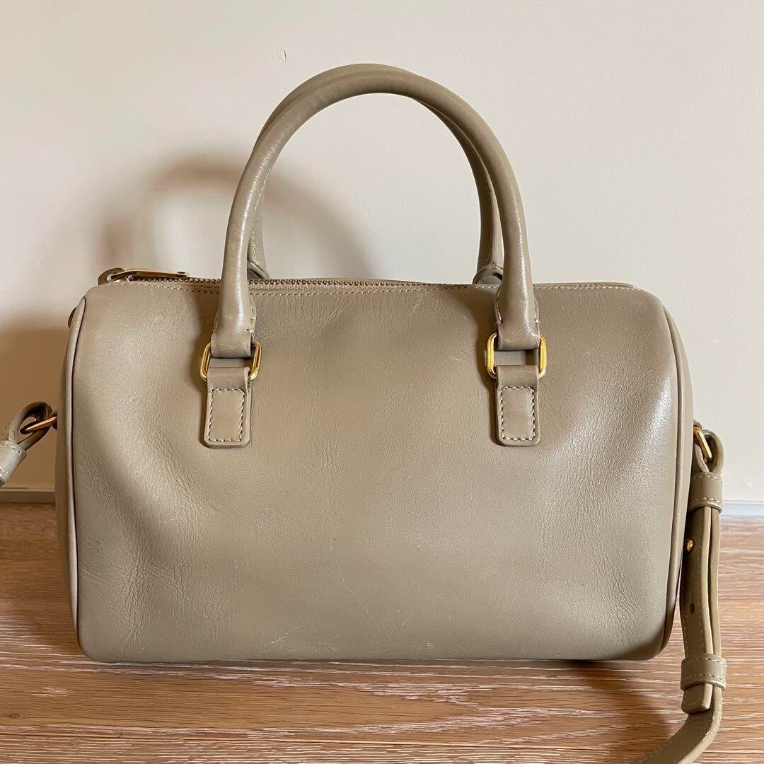 Saint Laurent Borsone Borsa a Tracolla Pelle Grigio Donna dal Giappone