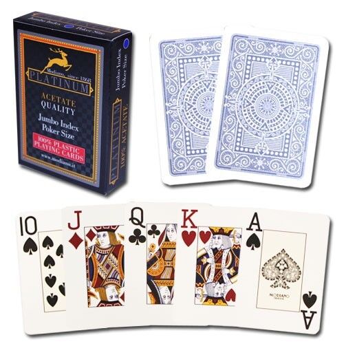 Carte MODIANO PLATINUM 100% Acetato - TEXAS HOLD'EM - Foto 1 di 1