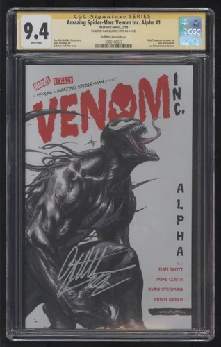 AMAZING SPIDER-MAN VENOM INC ALPHA #1 CGC SS 9.4 DEL'OTTO 1:50 VARIANT