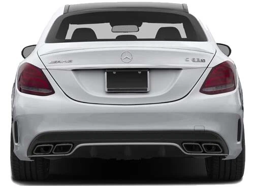 Диффузор C63 W205 черные наконечники глушителя комплект выхлопной системы 2015 2016 2017 2018 седан - Изображение 4 из 4