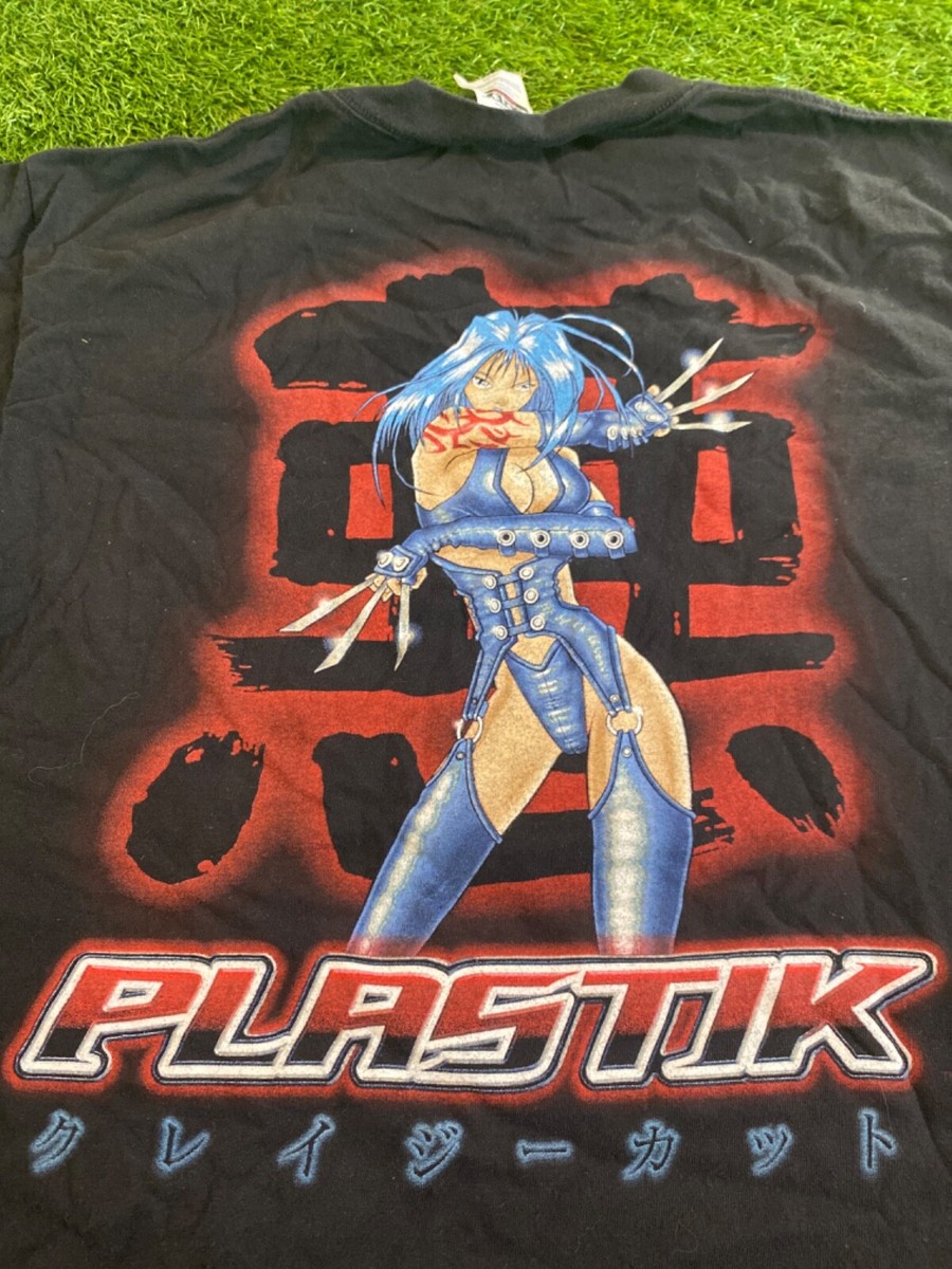 90s PLASTIK プラスティック アニメTシャツ XL HOOK-UPS vintage plastik anime shirt hookups skate | eBay