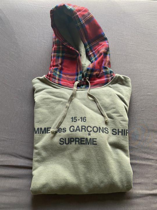 Suprem x Comme Des Garcons Hooded Sweatshirt Olive Size M Suprem x Comme Des Garcons Hooded Sweatshirt Olive Size M