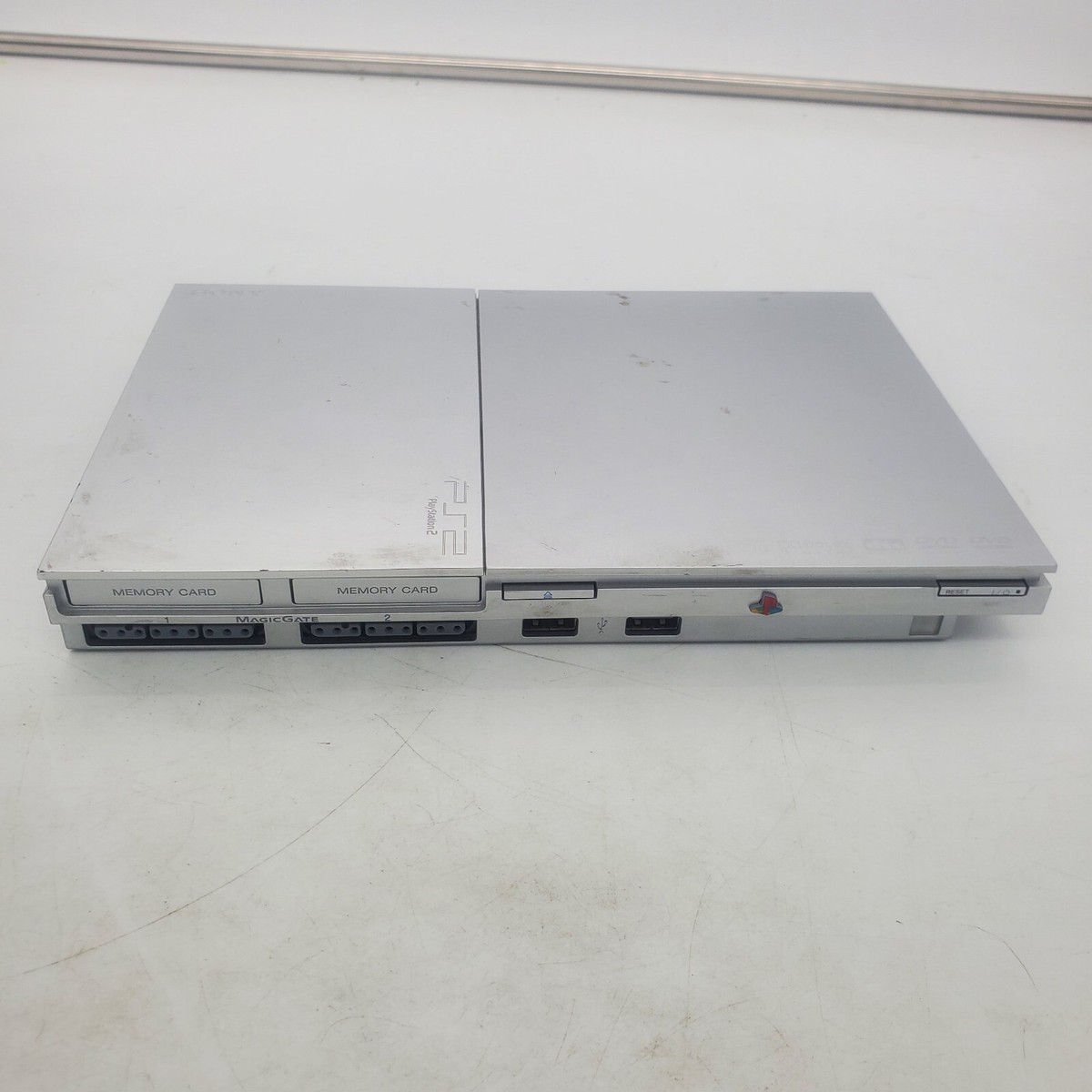 Sony PlayStation 2 PS2 Slim Silver Console ONLY - *TESTED Sony PlayStation 2 PS2 Slim Silver Console ONLY - *TESTED