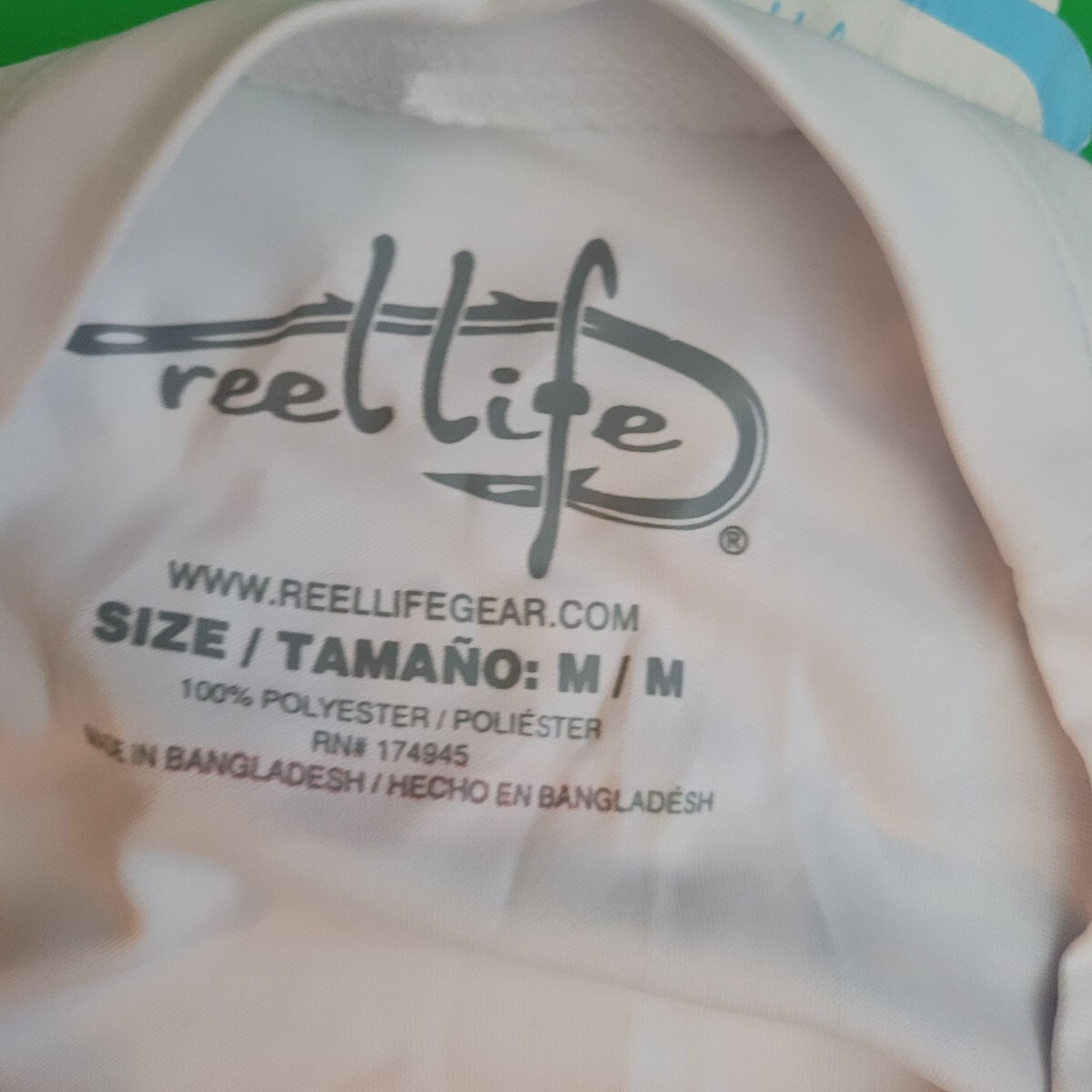 Reel Life USA Flag long sleeve t-shirt men Size M White Sun