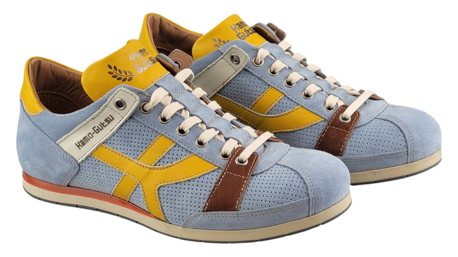 Кроссовки KAMO-GUTSU Schuhe Tifo 044 Azure Tuorlo blau Echtleder Herren