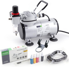 Airbrush Kit with Compressor 0.3mm Spray Gun Set for Model Cake Nail Car Paint