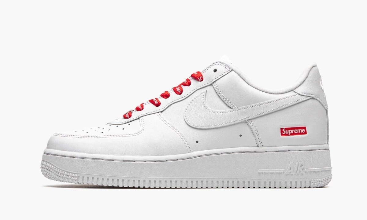 靴 Nike Air Force 1 Low Supreme CU9225-100 Nike Air Force 1 Low Supreme White (CU9225-100) Shoe Men's Size US