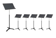 Carton of 6 Strukture Orchestral Music Stands, Flat Black NEW Ships Fast 