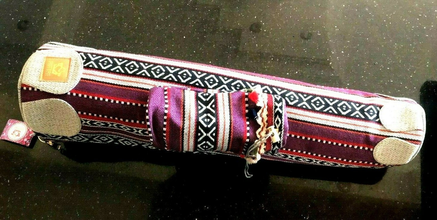 SHOULDER BAG WATER PIPE HOOKAH YOGA MAT BAG CARRY TRAVEL ZIP CASE PADDED VELVET-image