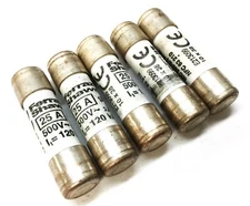Ferraz Shawmut 25A/500V 10x38 Fuse E213099 [Lot of 5] NOS