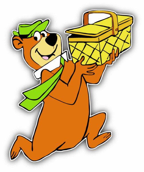 Yogi Bear Car Bumper Sticker Decal 4 X 5 for sale online eBay