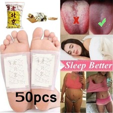 50PCS Foot Detox Pads Cleansing Patch Pain Relief Sooth Detoxify Toxins Organic
