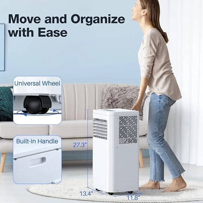 Aire acondicionado portátil de 8,000 BTU cool, dehumidifies, circulates air NEW - Image 4 of 4