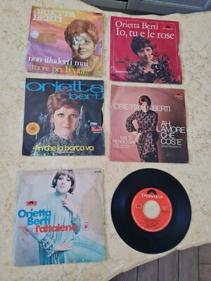 ORIETA BERTI 45 Runden Vinyl - LOT 45 Runden DISC 6 Schallplatten Job