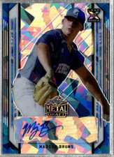 2021 Leaf Metal Draft Blue Crystals #BAMB1 Maddux Bruns Auto /15 