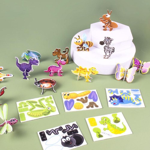 Rompecabezas de dibujos animados 3D para niños de 4 a 8 años rompecabezas educativo de insectos animales R3U9 - Imagen 9 de 23
