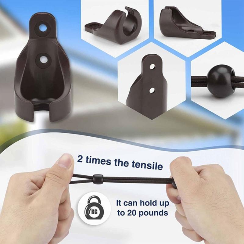 Replacement Shade Part Bungee Tie Downs Kit for Exterior Roller Shade