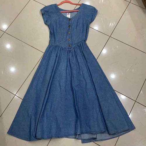 80's denim No Boundaries dress with 