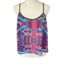 Sans Souci women's L mutlicolored sleeveless pullover casual tank top cami