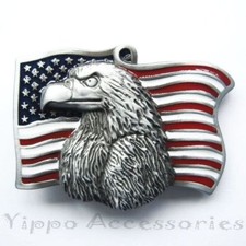 Eagle American Flag Western Metal Fashion Belt Buckle