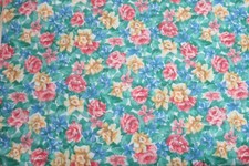 Ozark Calico Fabri-Quilt Fabric 100% Cotton FAT QUARTER Pink Yellow Flowers Blue