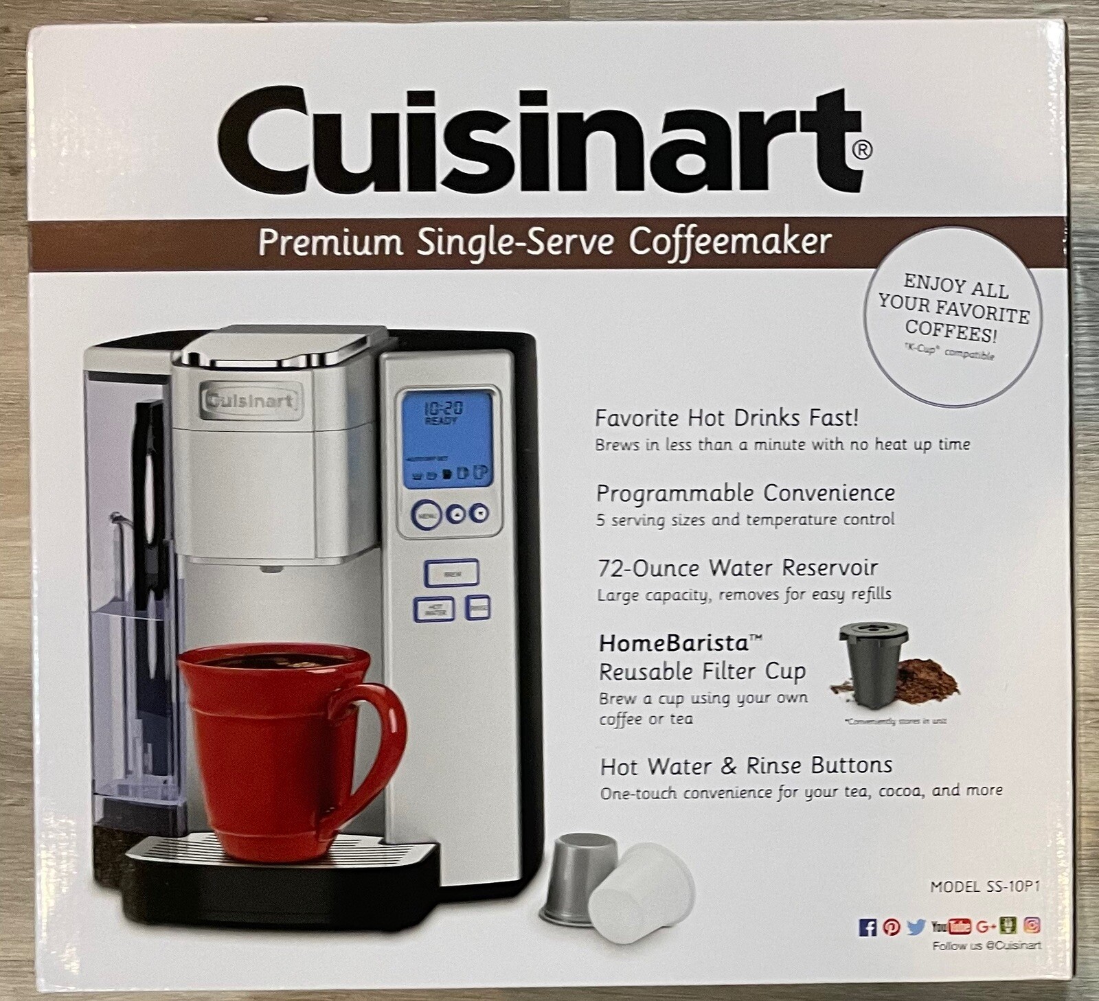 Cuisinart SS10P1 Premium Programmable SingleServe Coffee Maker (Brand New) 86279169068 eBay